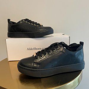 New In Box ALDO Mirarevia Women's Fashion Sneakers, Black, Sz 5